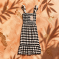 Vestido largo Vichy