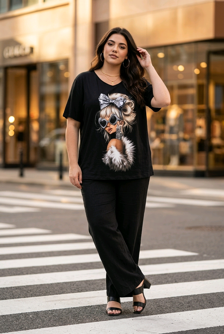 Camisetas estampadas black