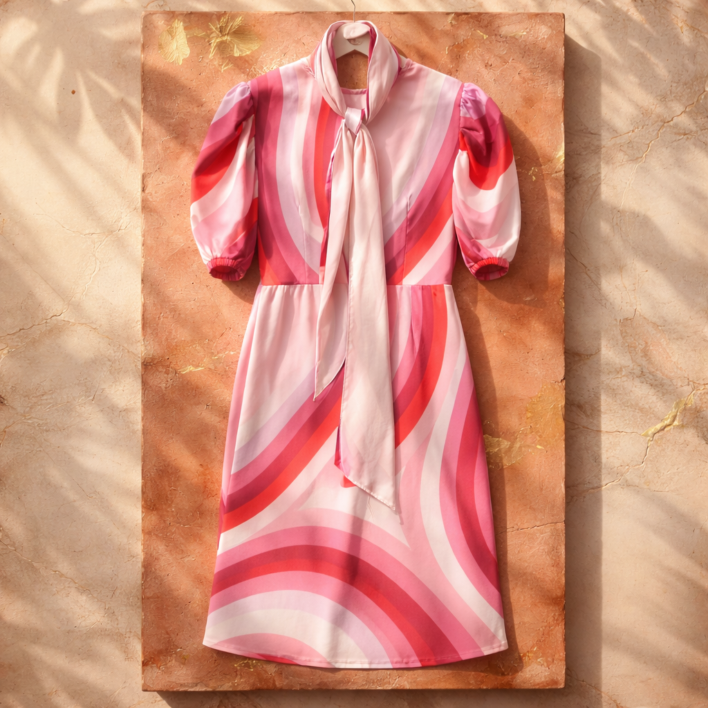 Vestido tricolor