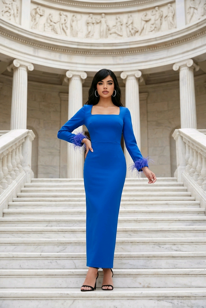 Vestido pluma