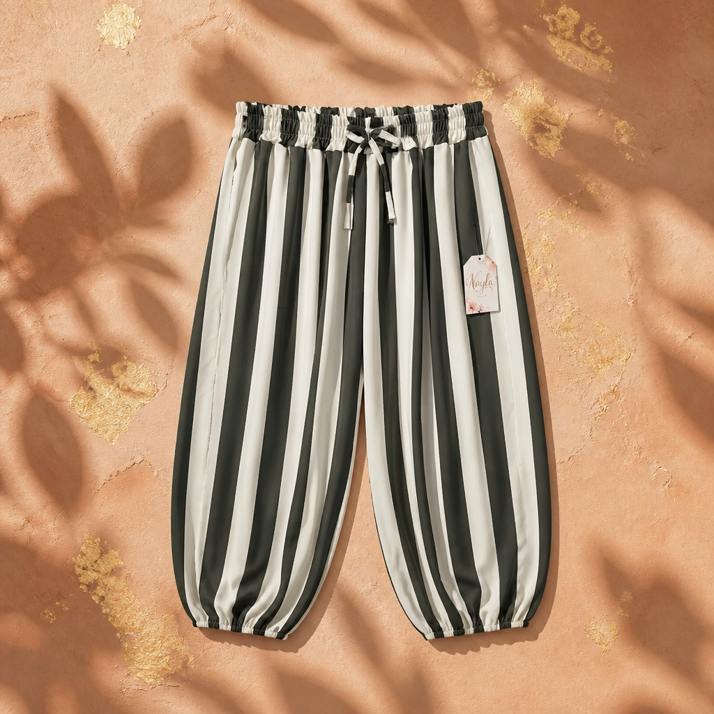 Pantalones globo rayas