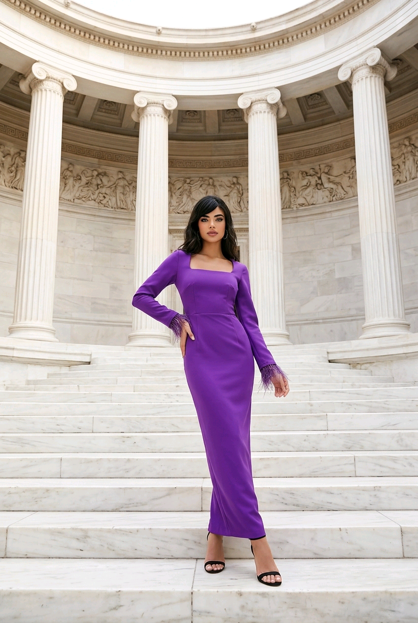 Vestido pluma